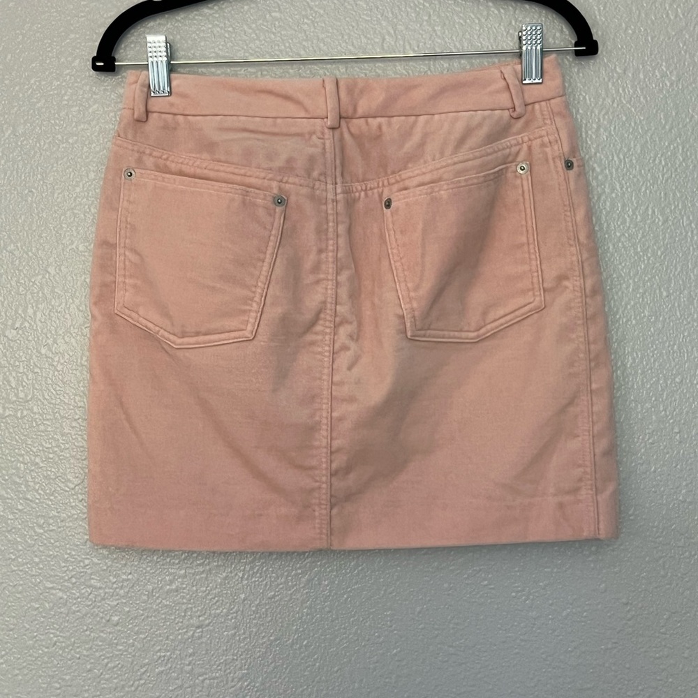 Ralph Lauren Blush Velvet Mini Skirt - Picture 3 of 5